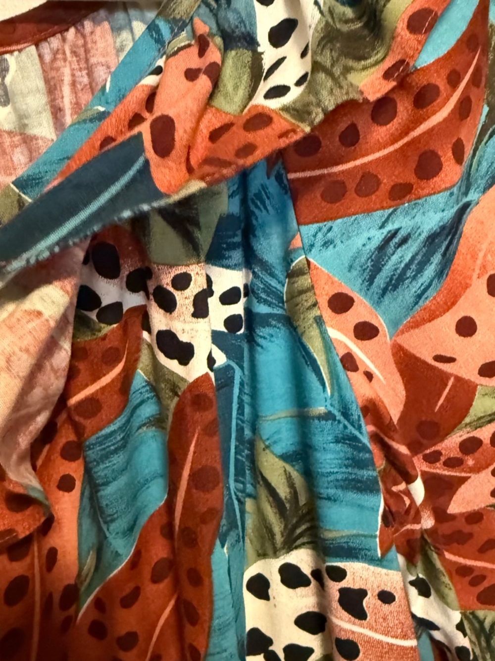 Vintage Hilo Hattie Floral Tiger Lily Ruffled Maxi Dress Size Small - Picture 4 of 13
